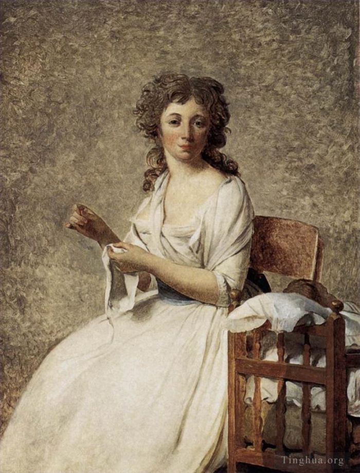 雅克·路易·大卫 的油画作品 -  《阿德莱德·帕斯托雷特夫人的肖像》