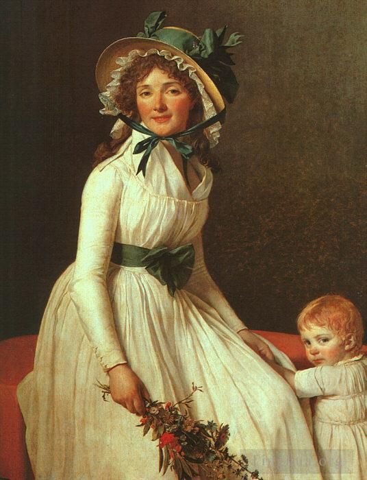 雅克·路易·大卫 的油画作品 -  《Seriziat,夫人肖像,cgf》