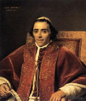 艺术家雅克·路易·大卫作品《教皇庇护七世的肖像》