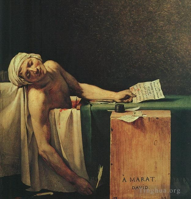 雅克·路易·大卫 的油画作品 -  《马拉之死cgf》