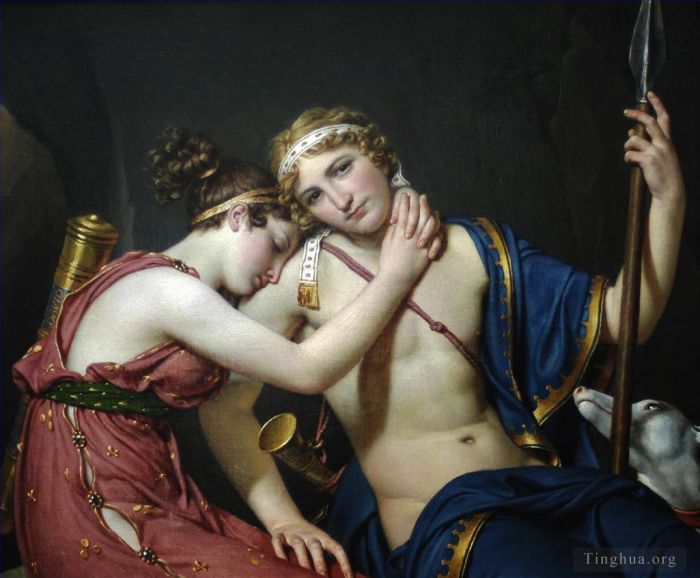雅克·路易·大卫 的油画作品 -  《忒勒马科斯与圣体的告别》