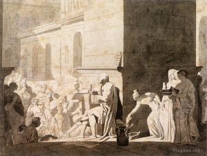 艺术家雅克·路易·大卫作品《荷马向希腊人背诵他的诗句》