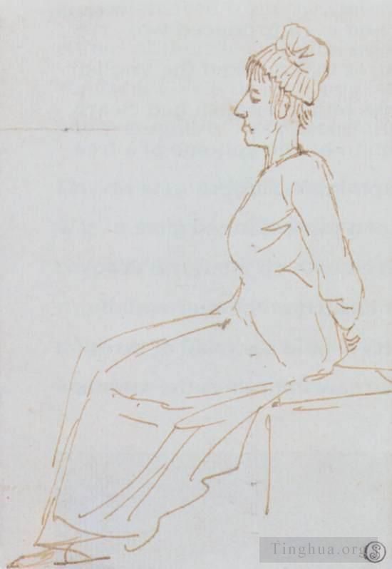 雅克·路易·大卫 的各类绘画作品 -  《玛丽·安托瓦内特走上断头台的路上》