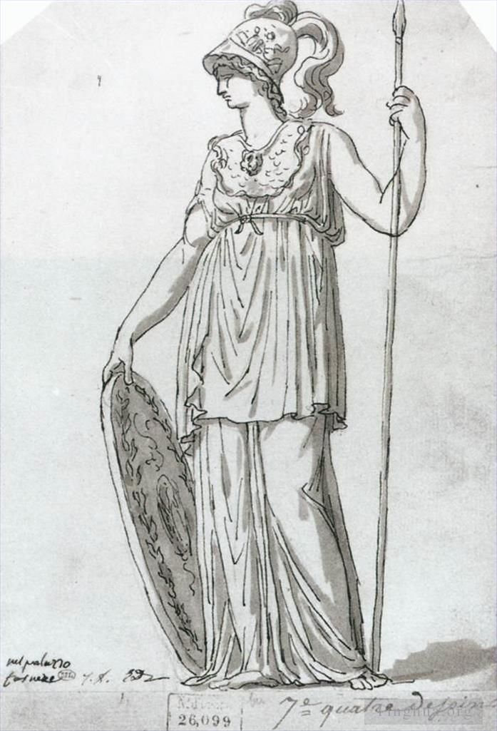 雅克·路易·大卫 的各类绘画作品 -  《密涅瓦》