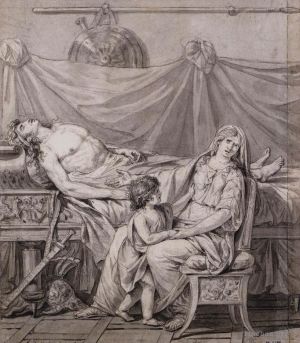 艺术家雅克·路易·大卫作品《安德洛玛克的悲伤》
