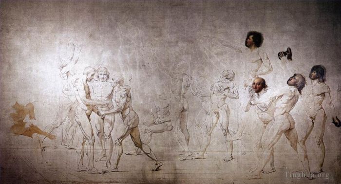 雅克·路易·大卫 的各类绘画作品 -  《网球场上的誓言》