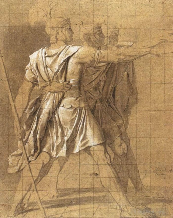 雅克·路易·大卫 的各类绘画作品 -  《霍拉蒂三兄弟》