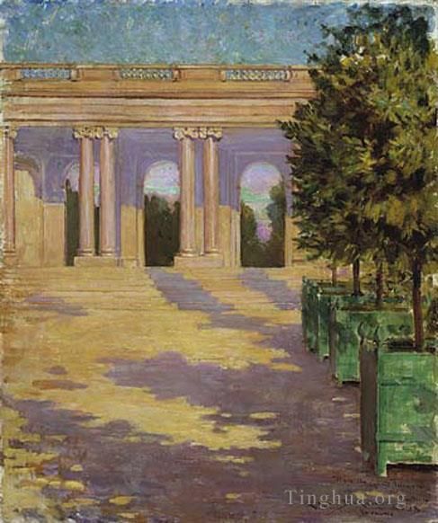 詹姆斯·卡罗尔·贝克威思 的油画作品 -  《大特里亚农宫凡尔赛宫拱廊》