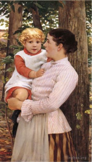 艺术家詹姆斯·卡罗尔·贝克威思作品《母亲和孩子》