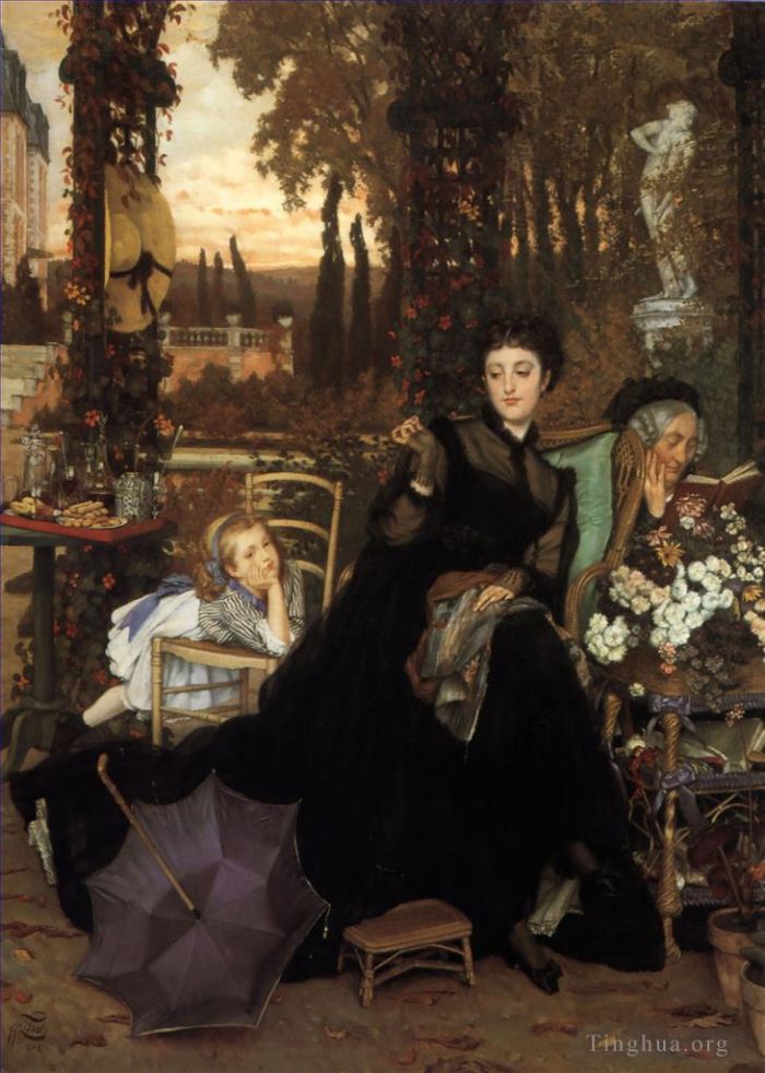 雅克·约瑟夫·蒂索 的油画作品 -  《寡妇》