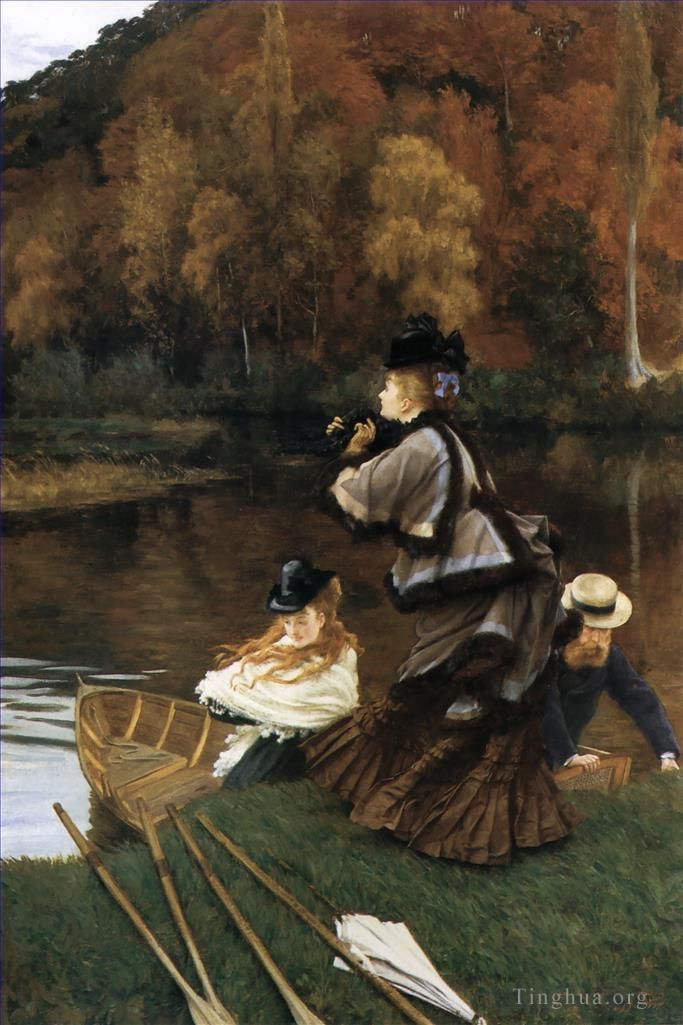 雅克·约瑟夫·蒂索 的油画作品 -  《泰晤士河畔的秋天》
