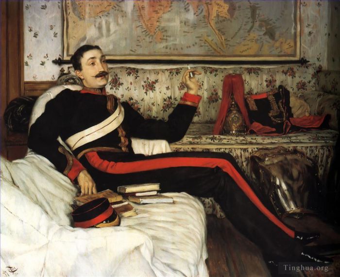 雅克·约瑟夫·蒂索 的油画作品 -  《弗雷德里克·古斯塔夫·巴纳比上校》