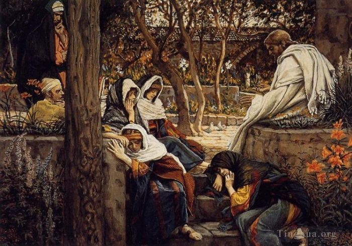 雅克·约瑟夫·蒂索 的油画作品 -  《耶稣在伯大尼》