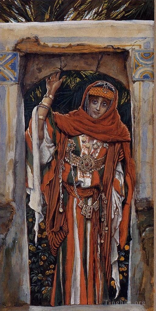雅克·约瑟夫·蒂索 的油画作品 -  《玛利亚·抹大拉皈依之前》