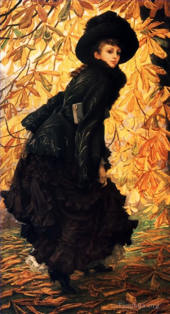 雅克·约瑟夫·蒂索 的油画作品 -  《十月》