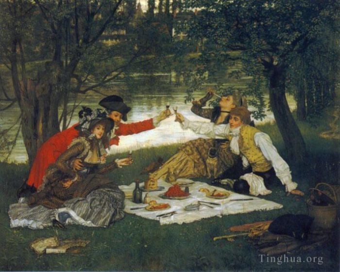雅克·约瑟夫·蒂索 的油画作品 -  《聚会聚会》