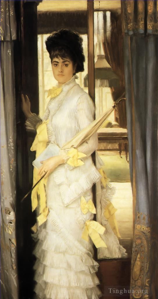 雅克·约瑟夫·蒂索 的油画作品 -  《劳埃德小姐的肖像》