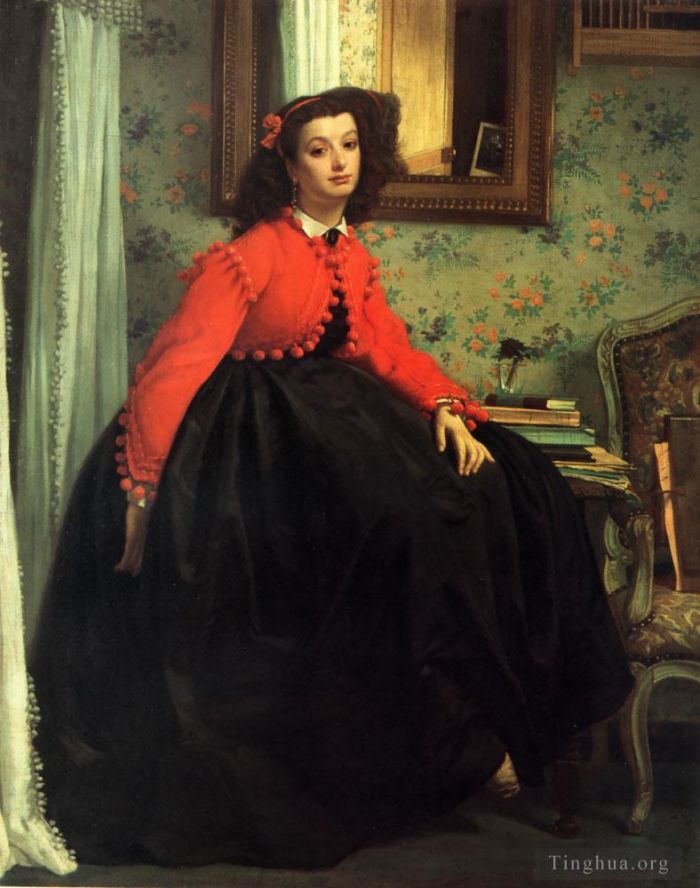 雅克·约瑟夫·蒂索 的油画作品 -  《Mlle,LL,的肖像》