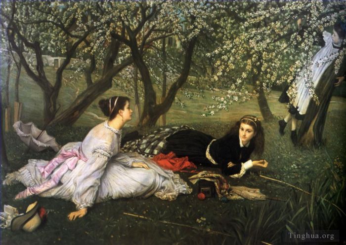 雅克·约瑟夫·蒂索 的油画作品 -  《春天》