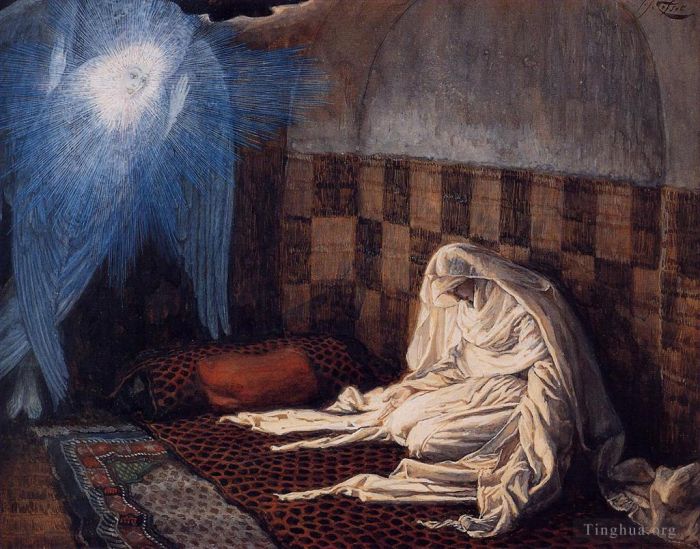 雅克·约瑟夫·蒂索 的油画作品 -  《天使报喜》