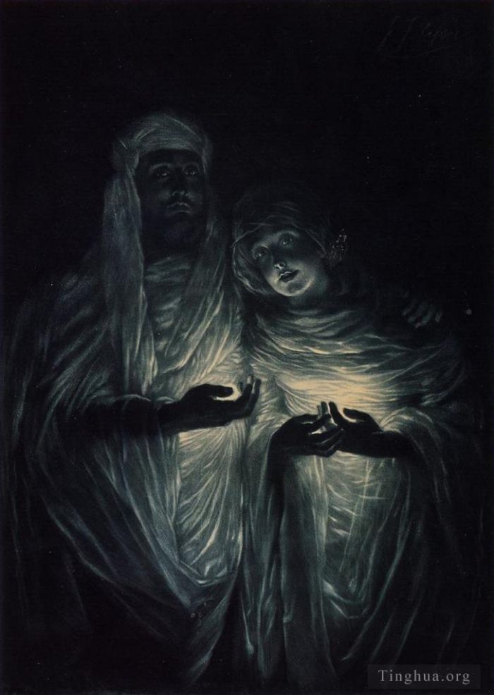 雅克·约瑟夫·蒂索 的油画作品 -  《显灵》