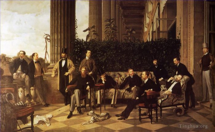 雅克·约瑟夫·蒂索 的油画作品 -  《皇家街圆环》