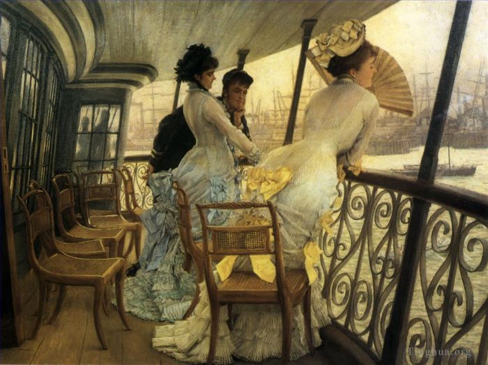 雅克·约瑟夫·蒂索 的油画作品 -  《英国皇家海军加尔各答号画廊》