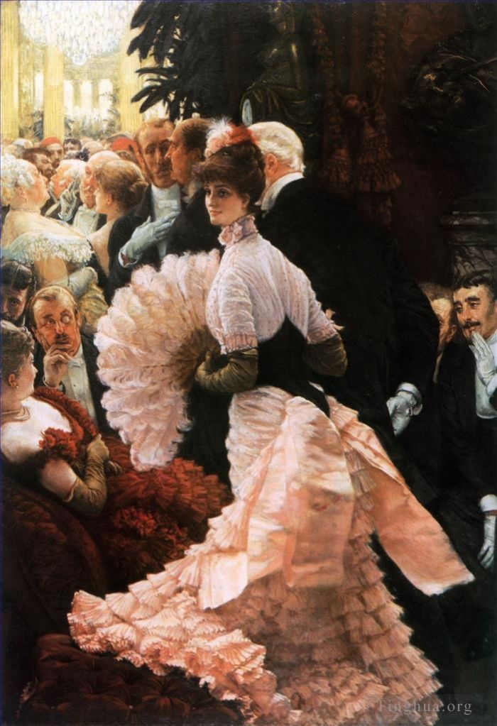 雅克·约瑟夫·蒂索 的油画作品 -  《政治女士》
