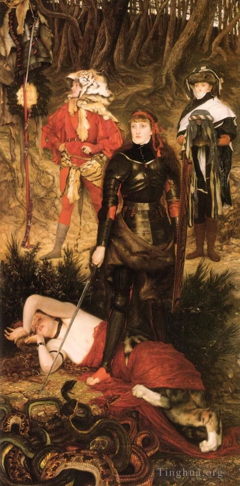 雅克·约瑟夫·蒂索 的油画作品 -  《意志的胜利挑战》