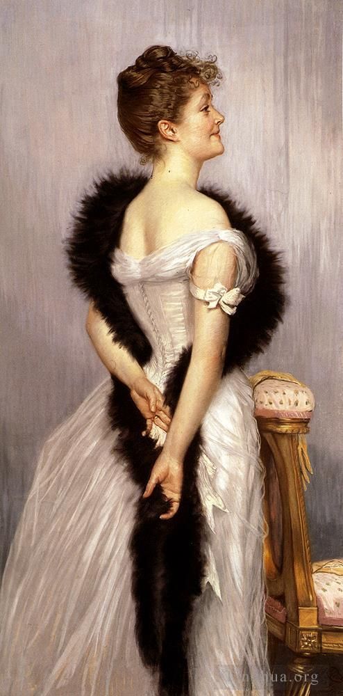 雅克·约瑟夫·蒂索 的油画作品 -  《蒙莫朗子爵夫人》