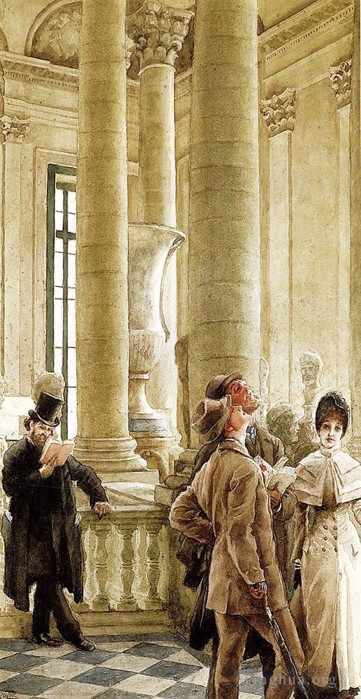 雅克·约瑟夫·蒂索 的各类绘画作品 -  《卢浮宫》