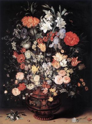 艺术家老扬·勃鲁盖尔作品《花瓶里的花》
