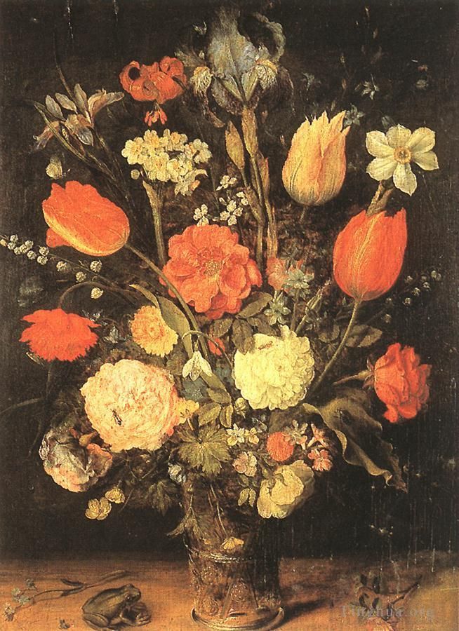 老扬·勃鲁盖尔 的油画作品 -  《花朵》