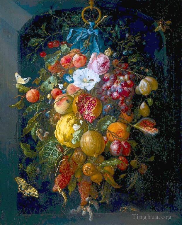 扬·戴维茨·德·希姆 的油画作品 -  《彩花,Jan,Davidsz,de,Heem》