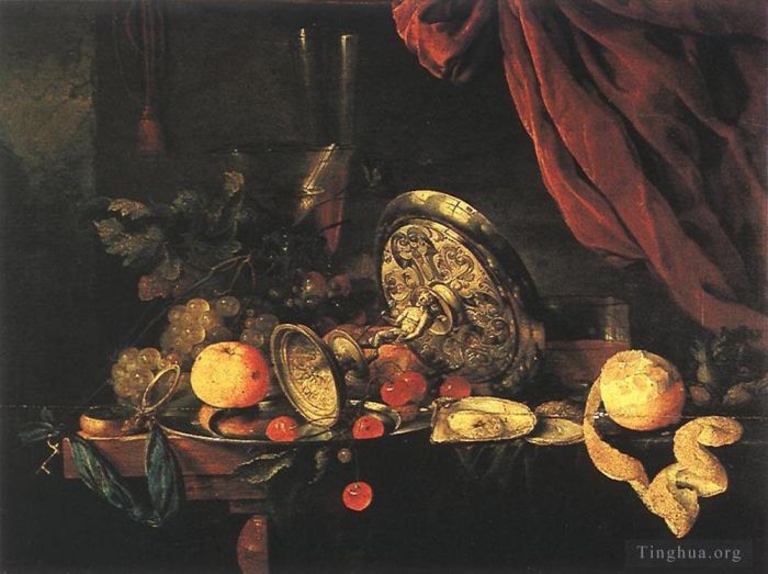 扬·戴维茨·德·希姆 的油画作品 -  《静物1》