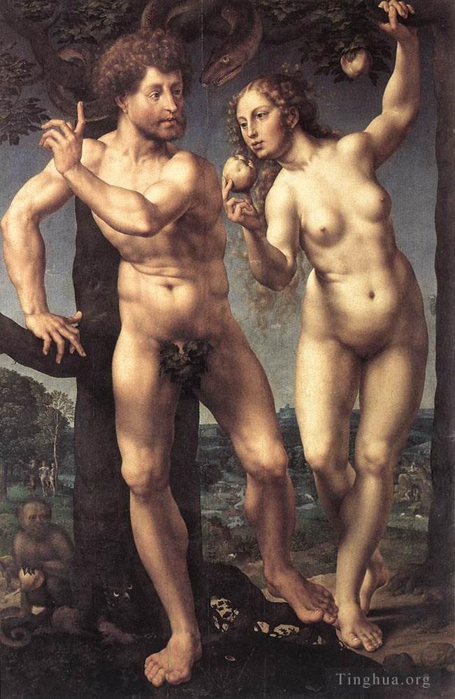 扬·格萨尔特 的油画作品 -  《亚当和夏娃,1925》