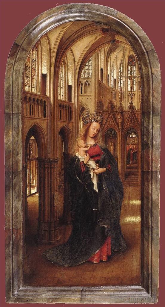 扬·凡·艾克 的油画作品 -  《教堂里的麦当娜》