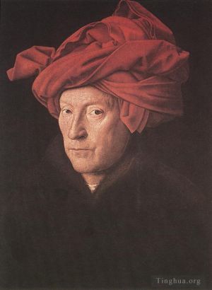 艺术家扬·凡·艾克作品《戴头巾的男人》
