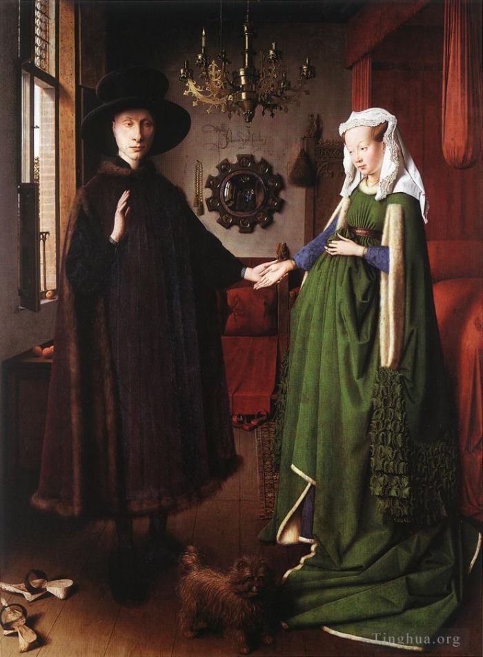 扬·凡·艾克 的油画作品 -  《乔瓦尼·阿尔诺菲尼和他的妻子的肖像》
