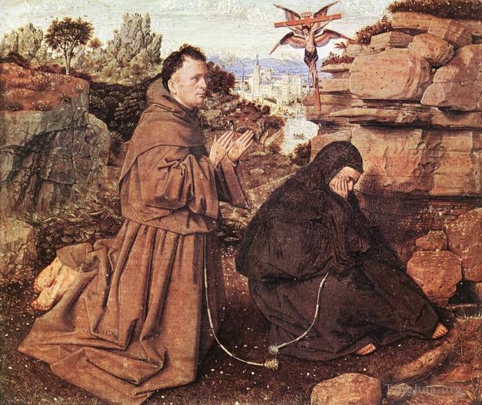 扬·凡·艾克 的油画作品 -  《圣方济各的污名化》