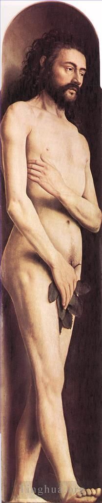 扬·凡·艾克 的油画作品 -  《根特祭坛画亚当》