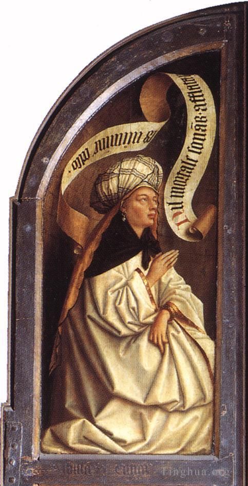 扬·凡·艾克 的油画作品 -  《根特祭坛画,厄立特里亚女预言家》