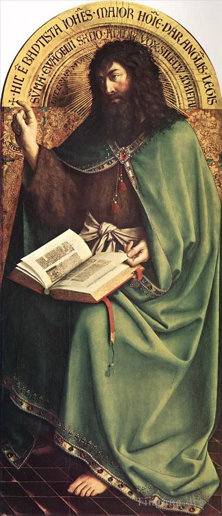扬·凡·艾克 的油画作品 -  《根特祭坛画施洗者圣约翰》