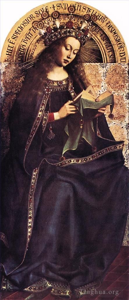 扬·凡·艾克 的油画作品 -  《根特祭坛画圣母玛利亚》