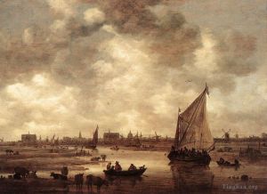 艺术家扬·凡·霍延作品《莱顿,1650,景观》