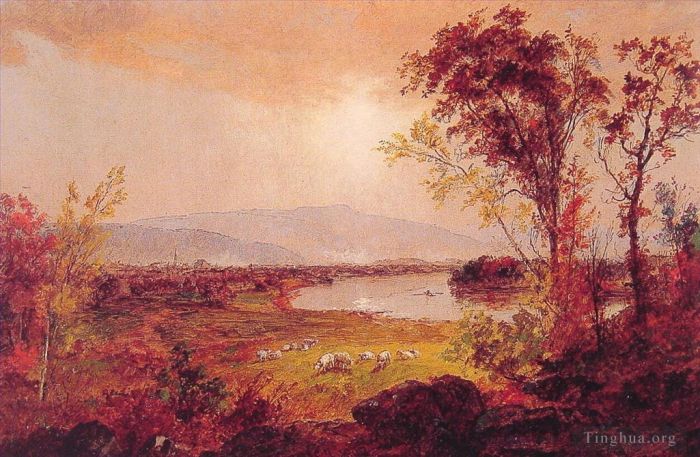 杰西裴·弗朗西斯·克罗普赛 的油画作品 -  《河湾》
