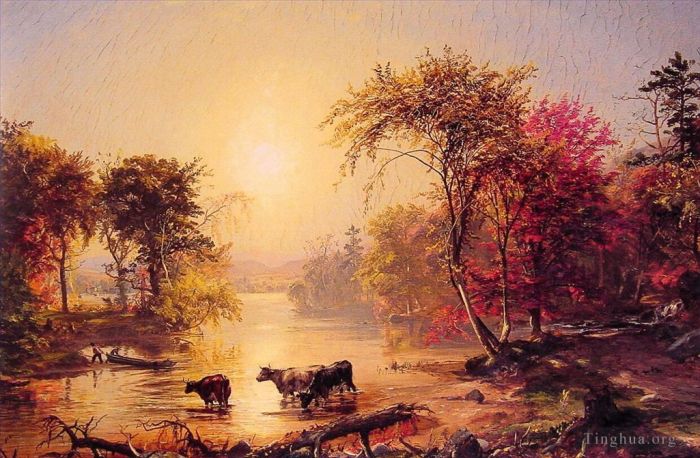 杰西裴·弗朗西斯·克罗普赛 的油画作品 -  《美国的秋天》