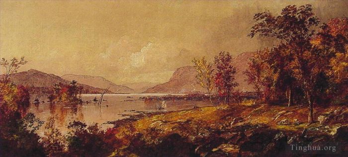 杰西裴·弗朗西斯·克罗普赛 的油画作品 -  《九月的格林伍德湖》