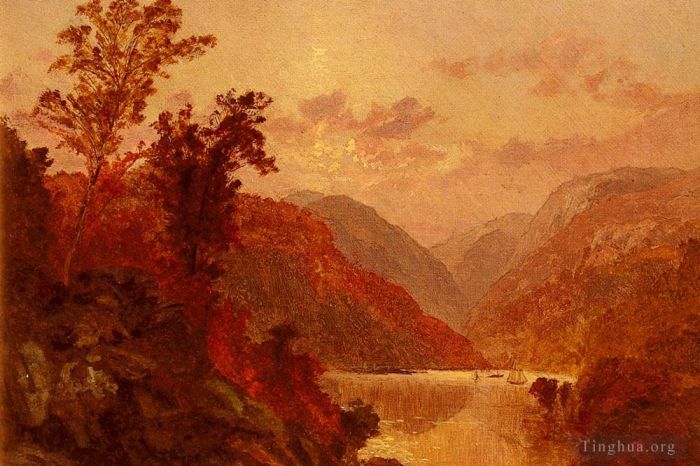 杰西裴·弗朗西斯·克罗普赛 的油画作品 -  《在哈德逊河高地》