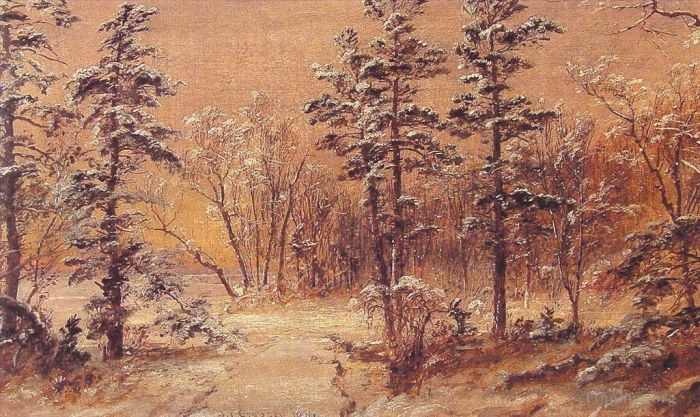 杰西裴·弗朗西斯·克罗普赛 的油画作品 -  《冬季林地》